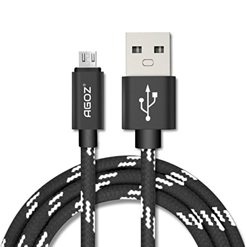 Agoz Micro USB Cable, Fast Charger Cord For Samsung Galaxy S7, S7 Edge, S7 Active, S6, Galaxy J7, J7V, J7 Perx, J7 Prime, J8, Note 5,Note 4, J3,J3V, LG Fortune 3, Revere, Rebel, Enact, Exalt LTE (4FT)