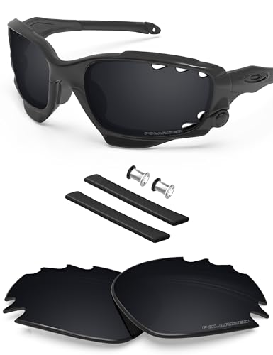 BLAZERBUCK Polarized Replacement Lenses & Sock Kit for Oakley Jawbone Racing Jacket - Vented Black