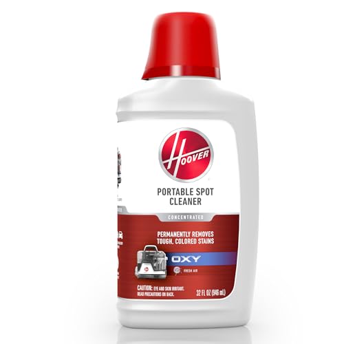 Hoover Oxy Portable Spot Cleaner Solution, Carpet Cleaning Shampoo, 32 fl oz Formula, White, AH31711