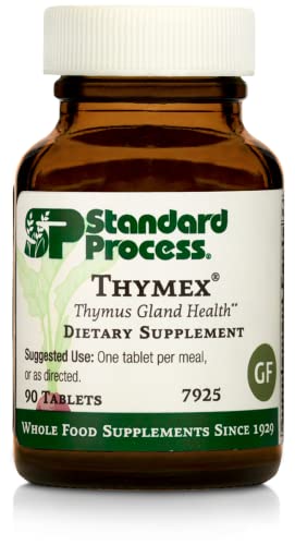Standard Process Thymex - Whole Food Cholesterol, Thymus Supplement and Immune Support Supplement with Vitamin C, Magnesium Citrate, and Calcium Lactate - Gluten Free - 90 Tablets