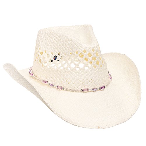 MG Womens Straw Outback Toyo Cowboy Hat - Natural