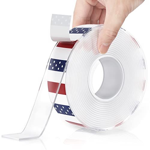 Lancord Double Sided Tape Heavy Duty Nano Strong Mounting Adhesive Tape, Removable Clear Two Sided Double Stick Wall Tape Picture Hanging Strips Extra Large