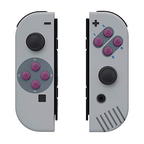 eXtremeRate DIY Replacement Shell Button for Nintendo Switch & Switch OLED, Classic 1989 GB DMG-01 Style Soft Touch Housing with ABXY Direction Button for Joycon Controller- Console Shell NOT Included