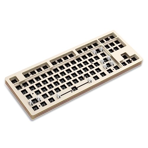 87 Keys RGB Modular Mechanical Keyboard, 80% TKL 5.0/2.4G/Wired Gaming Keyboard DIY Kit, Hot Swap Switch Sockets & Customizable Software Supported for 3/5Pin Gateron/Cherry/Kailh/Otemu Switches