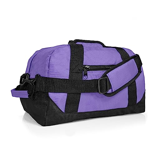 Dalix 14' Small Duffle Bag Two Toned Gym Travel Bag in Purple