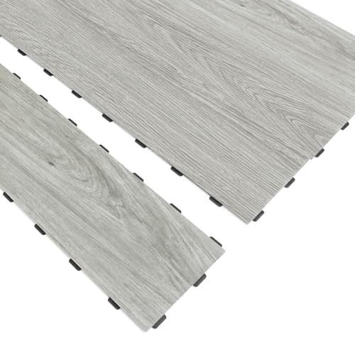 Art3d Interlocking Luxury Vinyl Flooring Tile, Wood Floor Plank for Kitchen Bathroom - Waterproof, Anti-Slip, Wear-Resistant, Reusable - 36 x 6 Inch, 18-Pack Cover 27 Sq. Ft