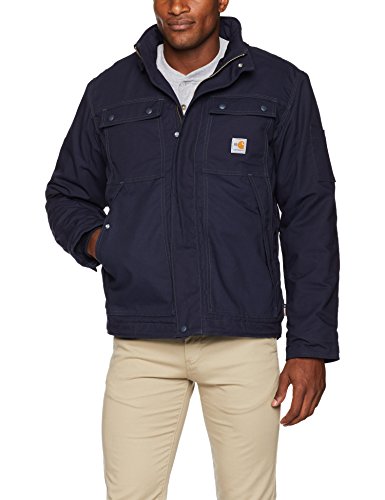 Carhartt Men's Flame-Resistant Full Swing Quick Duck Coat, Dark Navy, Large