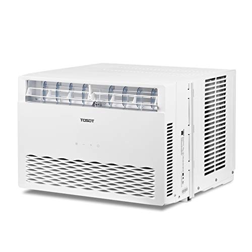 TOSOT 8,000 Air Conditioner Cools up to 350 sq. ft. Quiet, LED, Smart Remote Control, Energy Efficient Window AC, 8000 BTU, White