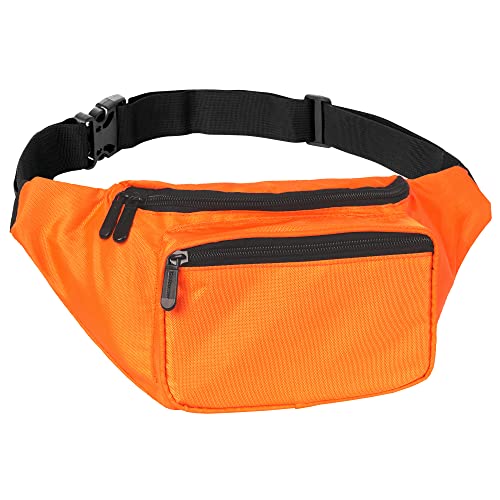 Orange Fanny Pack Belt Bag I Mens Fanny Packs for Women Fashionable - Crossbody Bag Bum bag Waist Bag Waist Pack - Hands Free for Hiking, Running, Travel, Waterproof and more