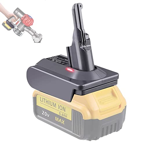 V8 Adapter for Dyson V8,for Dewalt 20V 60V Lithium Battery fit for Dyson V8 Handheld Vacuum Cleaner Compatible with V8 Animal V8 Absolute V8 Motorhead Pro V8 Fluffy V8 SV10 Cordless Vacuum Cleaners