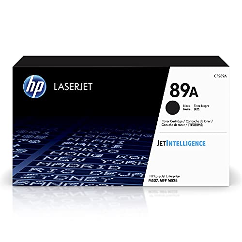 HP 89A Black Toner Cartridge | Works with HP LaserJet Enterprise M507 Series, HP LaserJet Enterprise MFP M528 Series | CF289A