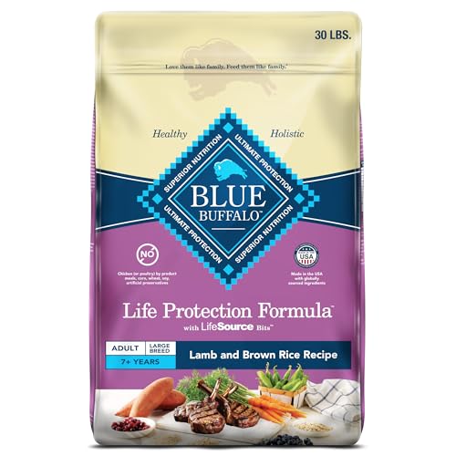 Blue Buffalo Life Protection Formula Large Breed Adult Dry Dog Food, Promotes Joint Health and Lean Muscles, Made with Natural Ingredients, Lamb & Brown Rice Recipe, 30-lb. Bag