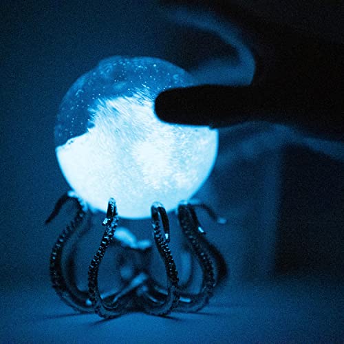 Bioluminescent Bio-Orb with OctoStand | A Glowing, Bioluminescent Pet That Doubles as an Art Piece