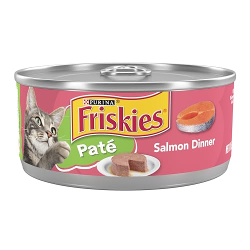 Purina Friskies Wet Cat Food Pate, Salmon Dinner - (Pack of 24) 5.5 oz. Cans