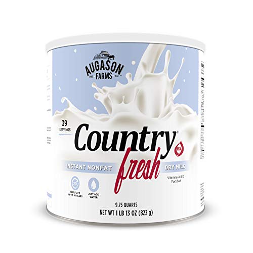 Augason Farms 5-90620 Country Fresh 100% Real Instant Nonfat Dry Milk, 1 lb, 13 oz.