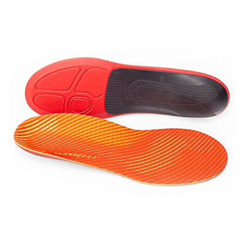 Superfeet Run Pain Relief Insoles - Trim-to-Fit Foam & Carbon Fiber Shoe Inserts - High Arch Support for Plantar Fasciitis - Professional Grade