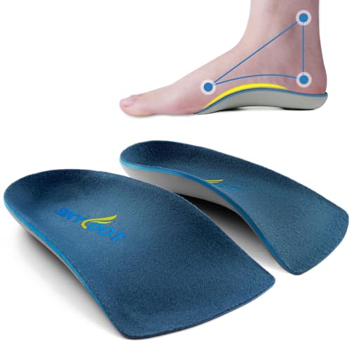 Skyfoot’s 3/4 Orthotics Shoe Insoles - Arch Support Correct Over-Pronation, Fallen Arches, Flat Feet Metatarsal Support Insoles (S - W7-8.5 | M5.5-7)