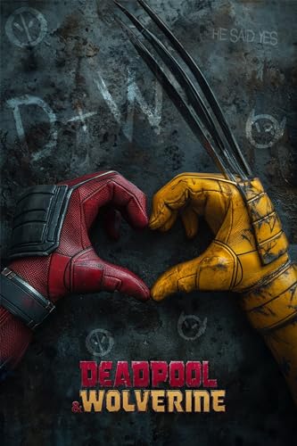 Deadpool & Wolverine 2024 Movie Poster Home Decor 16x24, Unframed