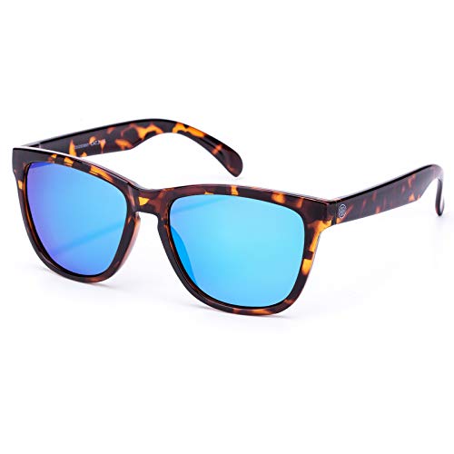 COLOSSEIN Fashion Sunglasses for Women,100% UVA/UVB Protection Mirrored Lens,FDA Standard Glasses (Tortoise & Blue, 55)