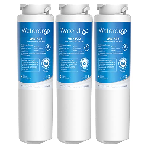 Waterdrop MSWF Refrigerator Water Filter, Replacement for GE MSWF, 101820A, 101821B, RWF1500A, NSF 42&372 Certified, Pack of 3