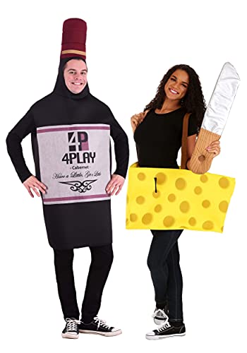 Fun World Mens Perfectly Paired Wine And Cheese Set Costume, Multi