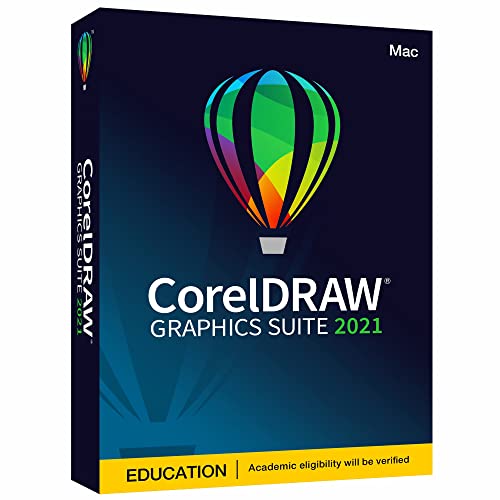 CorelDRAW Graphics Suite 2021 | Education Edition | Graphic Design Software for Professionals | Vector Illustration, Layout, and Image Editing [Mac Key Card] [Old Version]