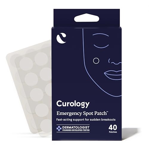 Curology Emergency Spot Patch, Hydrocolloid Pimple Patches for Face, Fast-Acting Support, Spot Concealing and Oil Absorbing, 40 Count