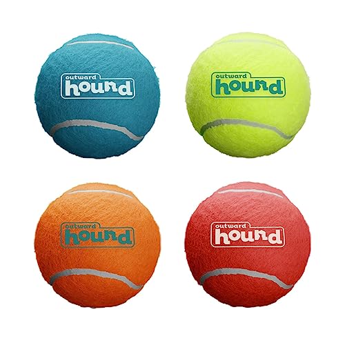Outward Hound Squeaker Ballz Fetch Dog Toy, Medium - 4 Pack