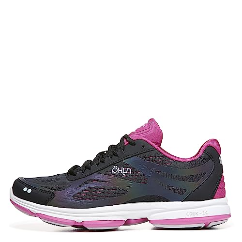 Ryka Women's Devotion Plus 2 Walking Shoe, Black/Pink, 8.5