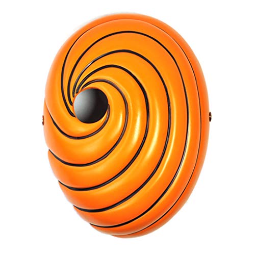 Anime Cosplay Mask for Obito Made of Glass Fiber Accessories for Adults Yellow