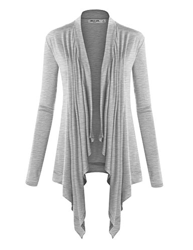 LL WSK849 Womens Off-Duty Open Front Cardigan XXL Heather_Grey