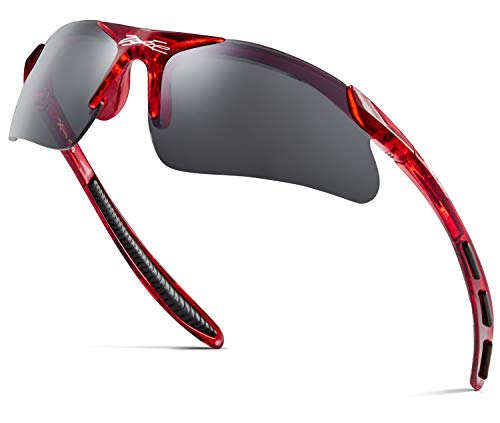 X LOOP Kids Sports Sunglasses for Boys Girls Children Age 3-10 - Half Frame UV400 Baseball Cycling Softball Glasses