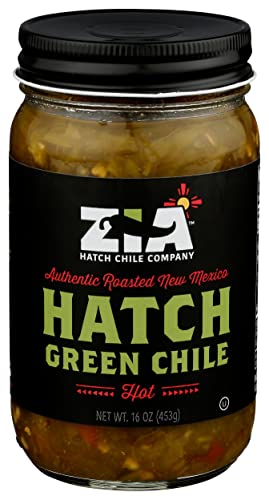ZIA GREEN CHILE COMPANY Roasted Hatch Green Chile - Hot, 16 OZ