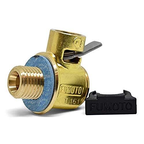 Fumoto F-133: STANDARD VALVE WITH 12MM-1.25 THREADS WITH LEVER CLIP Gold