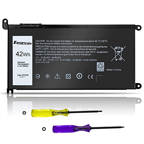 WDX0R Replacement Laptop Battery for Dell Inspiron 13 15 5000 7000 Series 5570 7579 7378 5567 7573 5565 5379 5378 Latitude 3490 3590 3340 3400 3390 3500 3190 Vostro 5468 5568 P69G 3CRH3 11.4V 42Wh