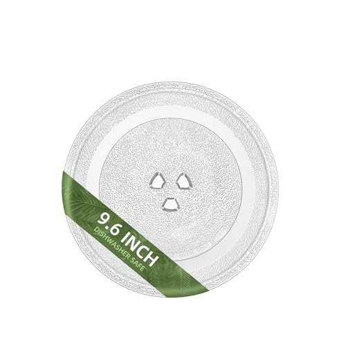 Gemroom 9.6' Small Microwave Glass Plate Replacement Universal Fit Farberware Galanz 245mm Microwave Turntable Tray, Also For 0.7 Cu.FT Retro Microwaves