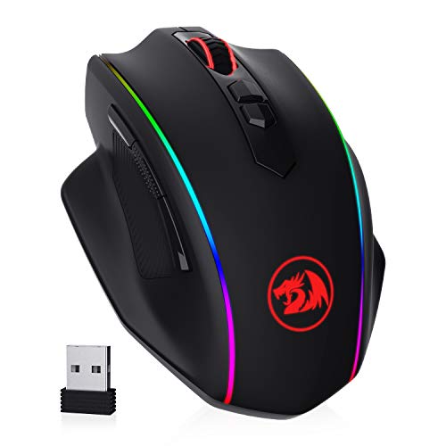 Redragon M686 Wireless Gaming Mouse, 16000 DPI Wired/Wireless Gamer Mouse with Professional Sensor, 45-Hour Reliable Power Capacity, Customizable Macro and RGB Backlight for PC/Mac/Laptop