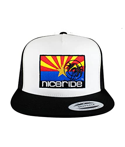Arizona Flag Classic Snapback Trucker Baseball Hat Black/White