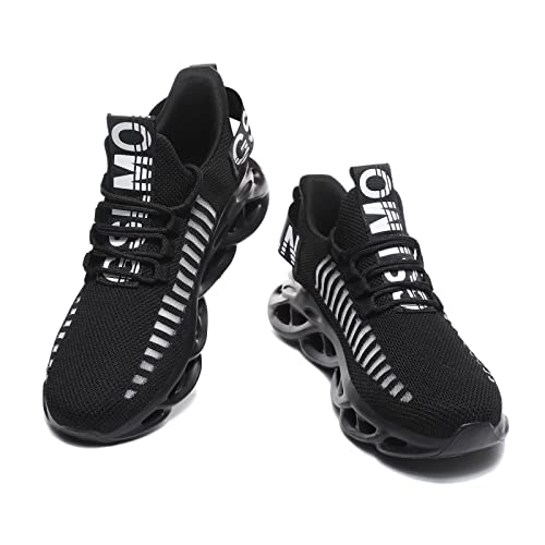 GSLMOLN Women's Walking Sneakers for Lady Girls Lightweiht Tennis Shoes Black Size 8
