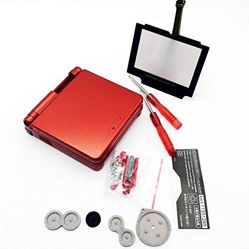 EXSEK Replacement Housing Shell Pack Compatible for Gameboy Advance SP (Flame Red)