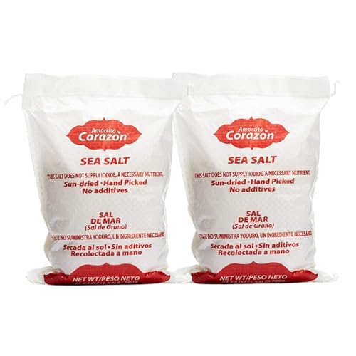 Amorcito Corazón - Coarse Sea Salt, Natural Salt From México - 700gr (2 pack)