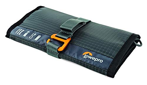 Lowepro GearUp Wrap: Compact Travel Organizer for Phone Cables, Adapters, USB Memory Sticks and Small Devices,Dark Grey