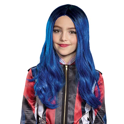 Disguise Costume Contemporary Wig, Blue, One Size Child US