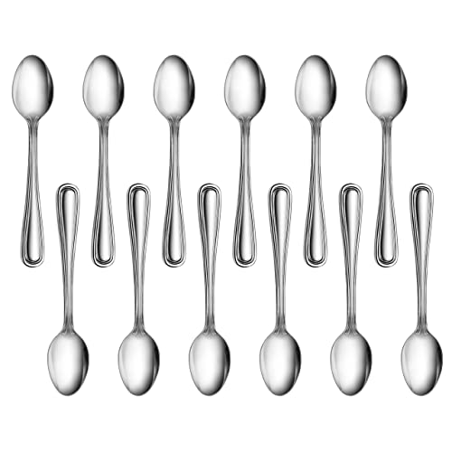 New Star Foodservice 1029871 Slimline Pattern, 18/0 Stainless Steel, Coffee Spoon, 4.75-Inch, Set of 12