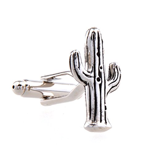 MRCUFF Cactus Pair Cufflinks in a Presentation Gift Box & Polishing Cloth