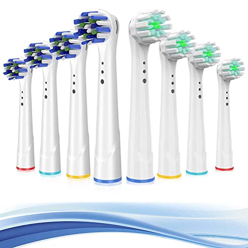 Replacement Toothbrush Heads for Oral B Braun, 8 Pack Professional Electric Toothbrush Heads, Precision Clean Brush Heads Refill Compatible with Oral-B 7000/Pro 1000/9600/ 5000/3000/8000 (8pack)