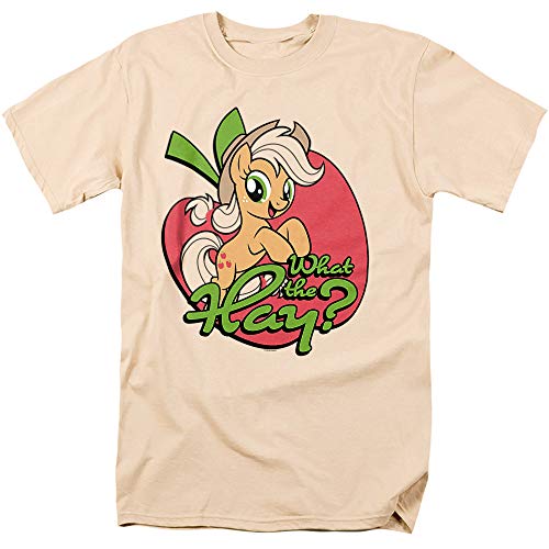 My Little Pony: Friendship is Magic Applejack What The Hay? T Shirt & Stickers (Medium) Cream
