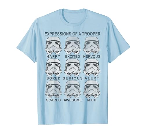 Star Wars Stormtrooper Facial Expressions Graphic T-Shirt T-Shirt