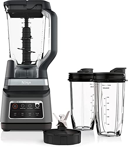 Ninja BN751 Professional Plus DUO Blender, 1400 Peak Watts, 3 Auto-IQ Programs for Smoothies, Frozen Drinks & Nutrient Extractions, 72-oz. Total Crushing Pitcher & (2) 24 oz. To-Go Cups, Black