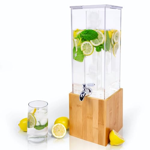 Beverage Dispenser with Stand by Ksestor - Holds up to 1.25 Gallons - Drink Dispenser - Mimosa Tower - Beverage Dispenser - Drink Dispensers for Parties - Drink Tower Dispenser